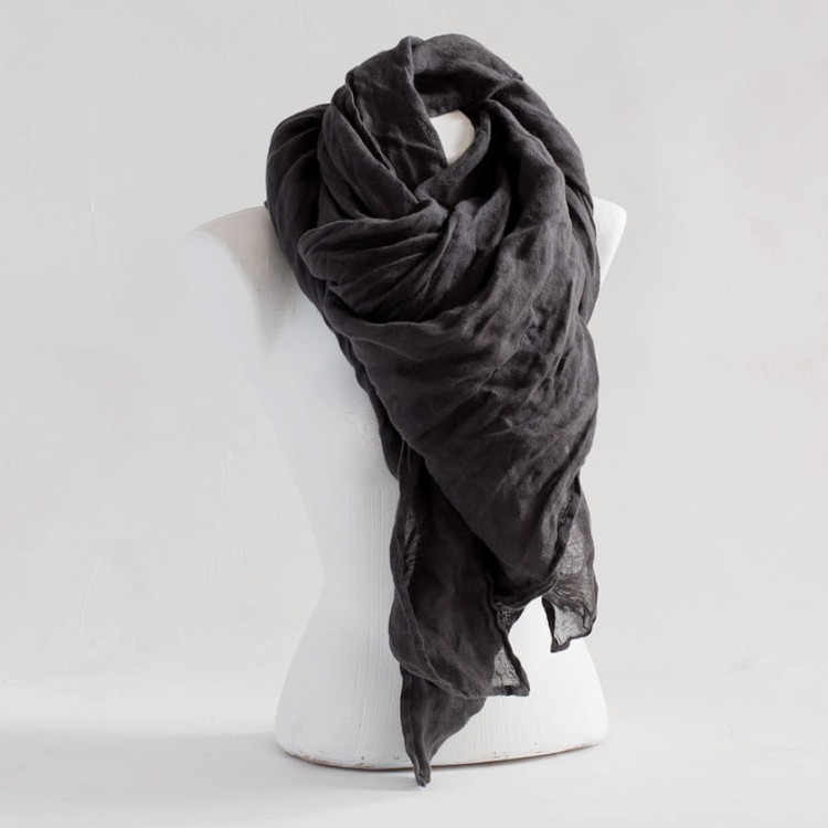 chusta lniana antracyt