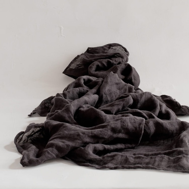 turban lniany antracyt