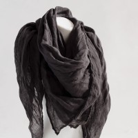 szal lniany antracyt