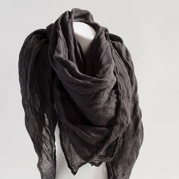 szal lniany antracyt