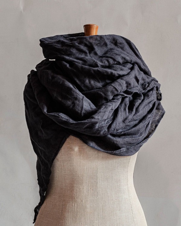 chusta lniana antracyt