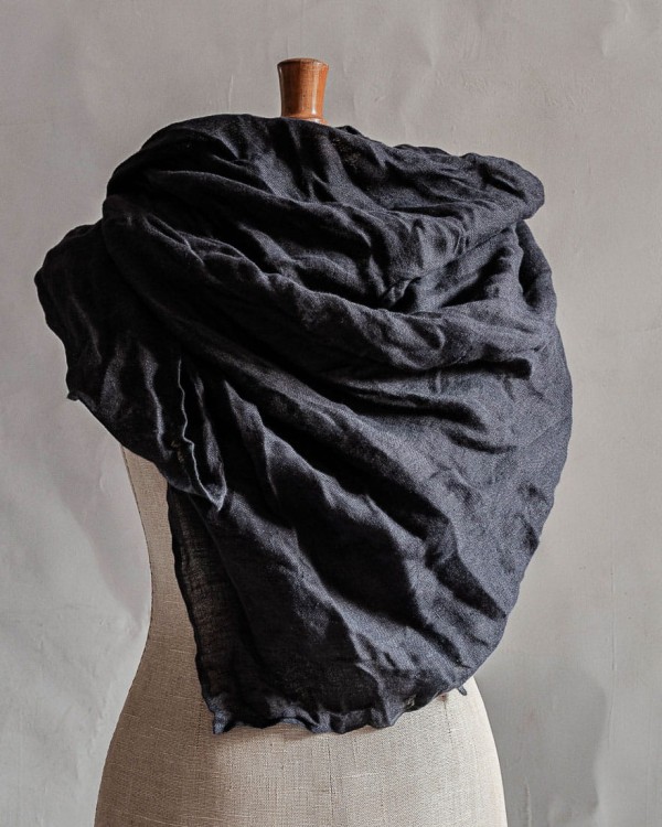chusta lniana antracyt