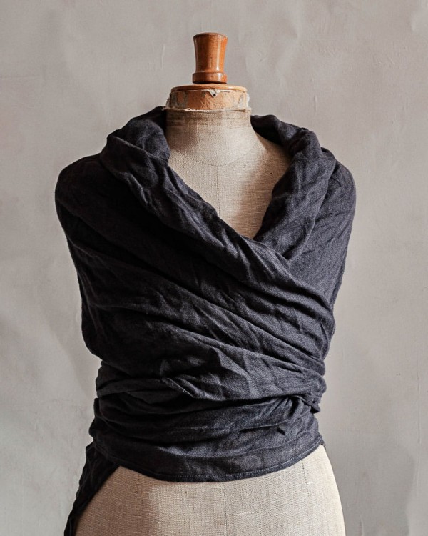 chusta lniana antracyt