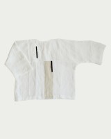 lniana bluzka w stylu japandi NOREN ART tył