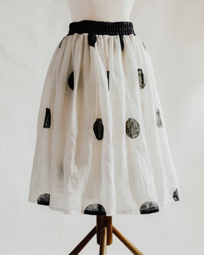 lniane tutu w duże kropy