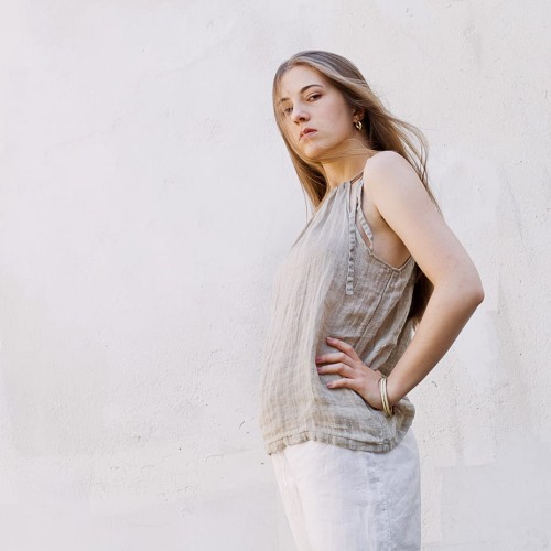 lniana bluzka FOG - kolor naturalny